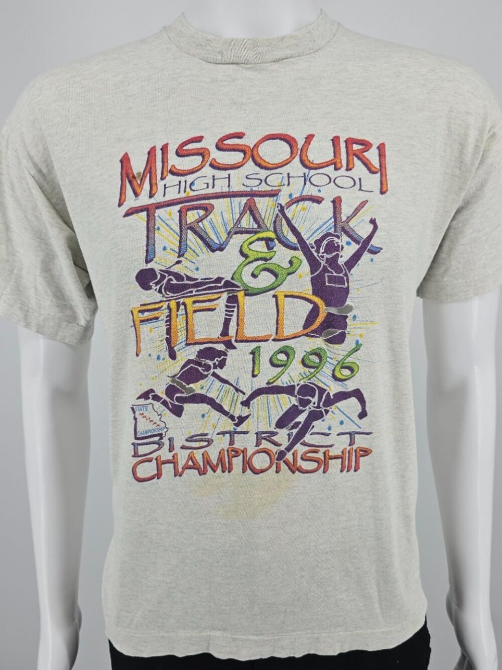Thrashed 1996 Missouri High School Track & Field Championship T-Shirt (M/L)